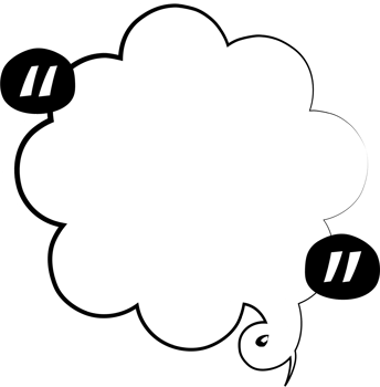 Black and white speech bubble balloon with quotation marks, icon sticker memo keyword planner text box banner, flat png transparent element design