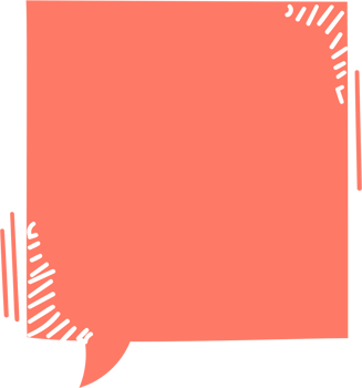 Colorful pastel orange color speech bubble balloon, icon sticker memo keyword planner text box banner, flat png transparent element design