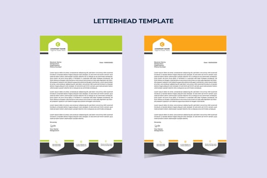 Professional Modern Business Letterhead Design Template vector