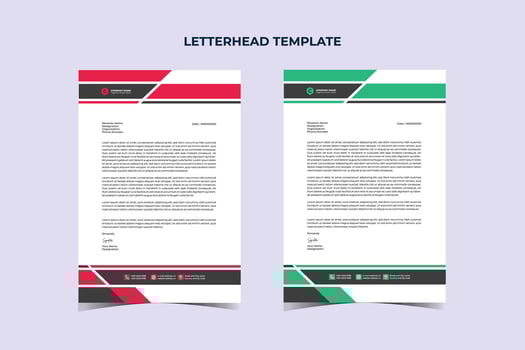 Professional Modern Business Letterhead Design Template vector