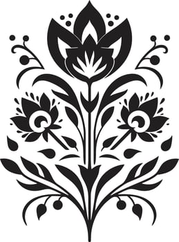 Ceremonial Petals Decorative Ethnic Floral Symbol Ethnic Artistry Floral Vector Logo Icon