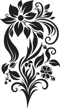 Customary Flourish Decorative Ethnic Floral Icon Intrinsic Heritage Ethnic Floral Vector Symbol