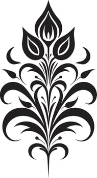Traditional Artistry Decorative Floral Vector Design Ethnic Elegance Floral Emblem Logo Icon