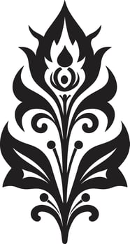 Ancestral Artistry Ethnic Floral Logo Icon Cultural Essence Decorative Ethnic Floral Symbol vector