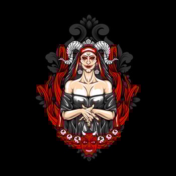AI generated charming girl illustration vector