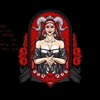 AI generated charming girl illustration vector