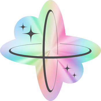 Y2k holographic sticker Cosmic orbit stars png