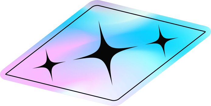 Y2k holographic sticker star png
