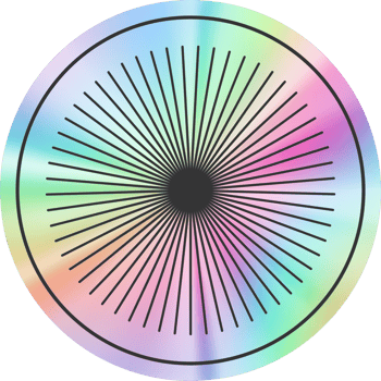 Y2k holographic sticker star png