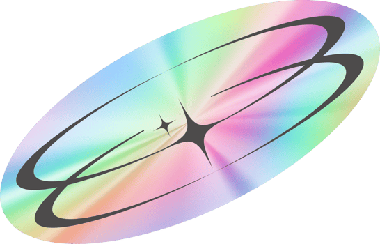 Y2k holographic sticker Cosmic orbit stars png