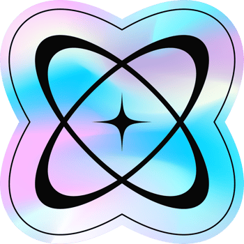 Y2k holographic sticker Cosmic orbit stars png