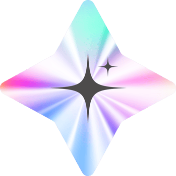 Y2k holographic sticker with star shape png