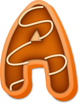 Cookie Alphabet Letter A png