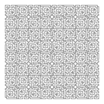 Maze puzzle game vector pattern