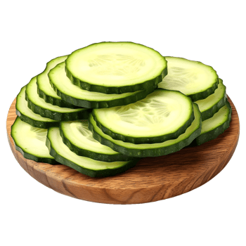 AI generated Cucumber Slices With Leaves on Transparent background - Ai Generated png