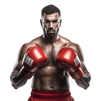 AI generated Boxer Wearing Gloves on Transparent background - Ai Generated png