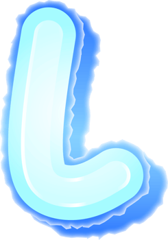 Icy Alphabet Letter L png