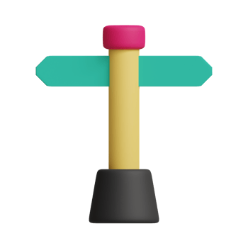 3d direction sign travel icon png