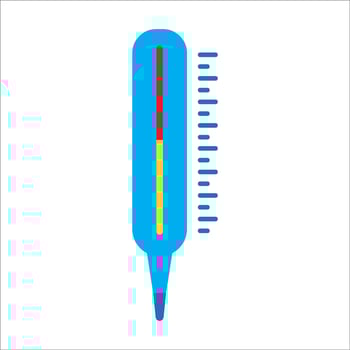 thermometer temperature measuring tool icon logo vector design