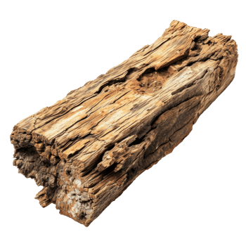 AI generated Textured Rough Wood on Transparent png