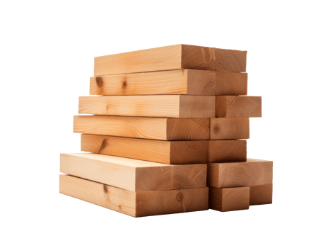 AI generated Stack of Rough Wood Planks png