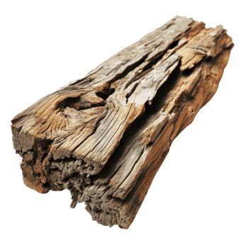 AI generated Textured Rough Wood on Transparent Background png