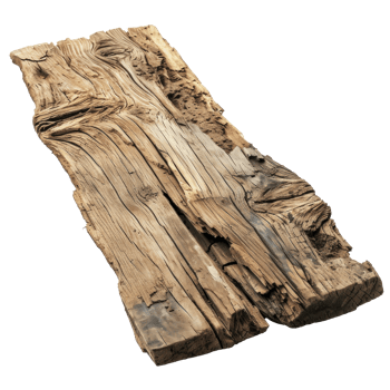 AI generated Textured Rough Wood Plank Isolated png