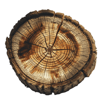 AI generated Cross-Section of Rough Wood Texture png