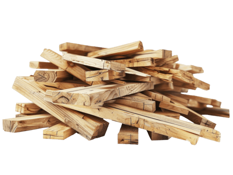 AI generated Pile of Rough Wood Planks png