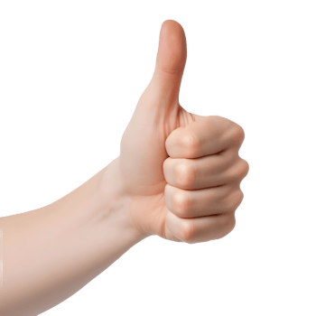AI generated Hand Giving Gesture with Thumb on Transparent background - Ai Generated png