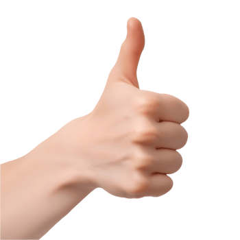 AI generated Hand Giving Gesture with Thumb on Transparent background - Ai Generated png