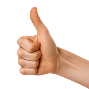 AI generated Hand Giving Gesture with Thumb on Transparent background - Ai Generated png