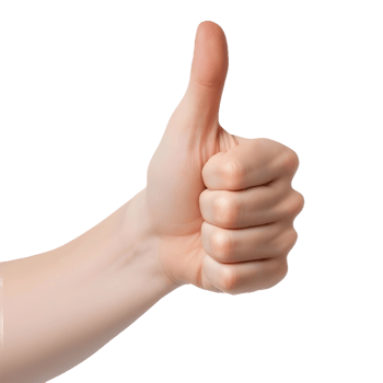 AI generated Hand Giving Gesture with Thumb on Transparent background - Ai Generated png