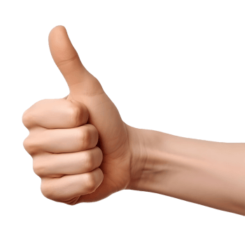 AI generated Hand Giving Gesture with Thumb on Transparent background - Ai Generated png