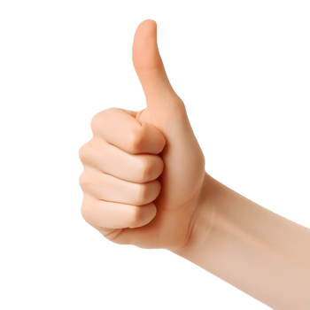 AI generated Hand Giving Gesture with Thumb on Transparent background - Ai Generated png
