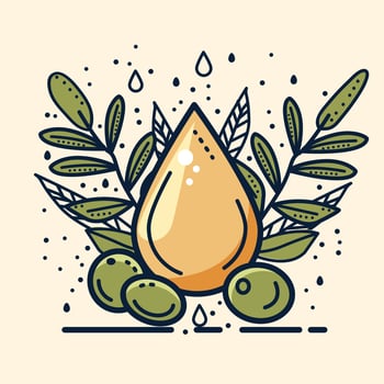 Olive oil and olives vector line icon. Olive oil bottle with olives and olive branch. Nutrition and healthy life style concept.