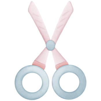 Scissors cartoon school supplies isolated on transparent background png