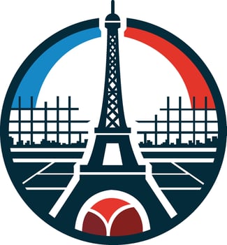 Paris Tennis Logo Template Vector