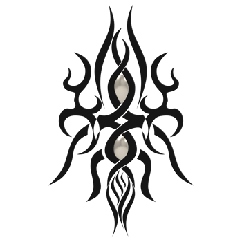 TRIBAL DESIGN ELEGANT BLACK WITH GLIMMERING STONE png