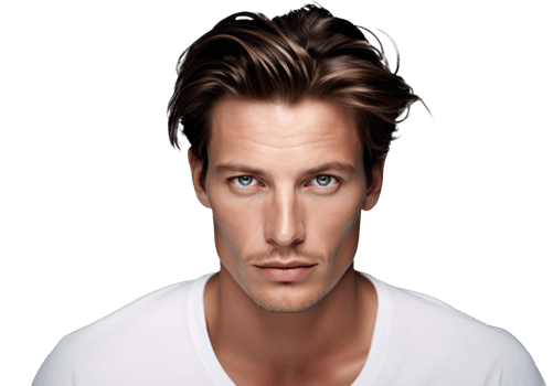 AI generated Handsome Male Model with Intense Gaze png