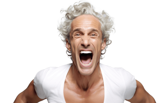 AI generated Expressive Caucasian Male Model Portrait png
