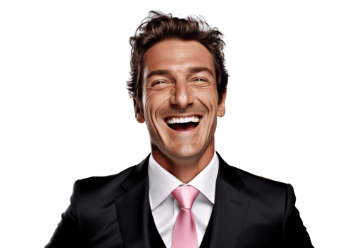 AI generated Cheerful Businessman Portrait in Fashionable Attire png