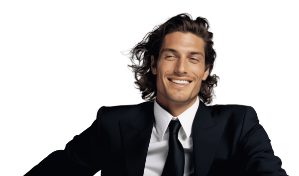 AI generated Cheerful Businessman Fashion Portrait png