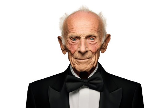 AI generated Senior Businessman Fashion Model on Transparent png
