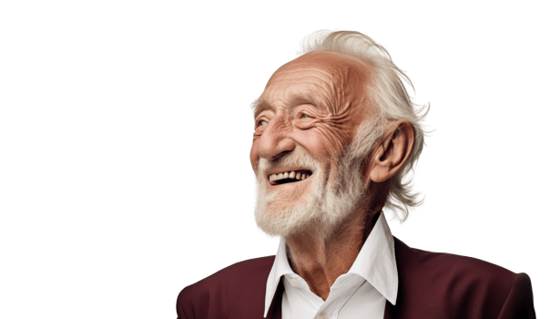 AI generated Joyful Senior Gentleman   Caucasian Model Shot png