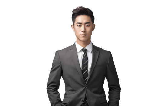 AI generated Young Asian Businessman Portrait png