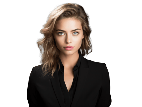 AI generated Young Businesswoman Portrait on Transparent Background png