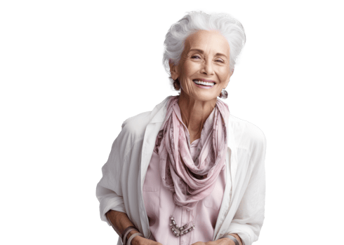 AI generated Elegant Senior Lady Smiling png