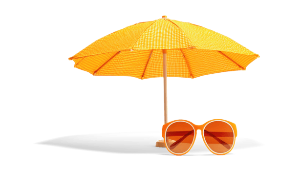 AI generated Summer Fun with Sunglasses and Umbrella png