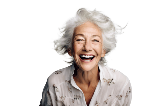 AI generated Happy Attractive Older Woman Smiling png